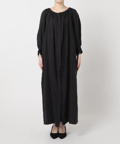 journal standard L'essage（ジャーナルスタンダードレサージュ）の「フレンチリネンギャザーワンピース（ワンピース・レディース・ブラック/ベージュ系その他・FREE）」の16枚目の写真