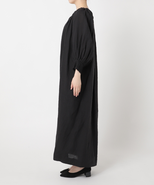 journal standard L'essage（ジャーナルスタンダードレサージュ）の「フレンチリネンギャザーワンピース（ワンピース・レディース・ブラック/ベージュ系その他・FREE）」の15枚目の写真