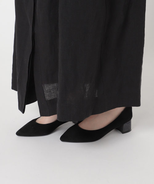 journal standard L'essage（ジャーナルスタンダードレサージュ）の「フレンチリネンギャザーワンピース（ワンピース・レディース・ブラック/ベージュ系その他・FREE）」の8枚目の写真