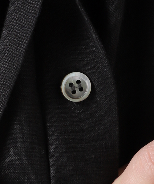 journal standard L'essage（ジャーナルスタンダードレサージュ）の「フレンチリネンギャザーワンピース（ワンピース・レディース・ブラック/ベージュ系その他・FREE）」の7枚目の写真