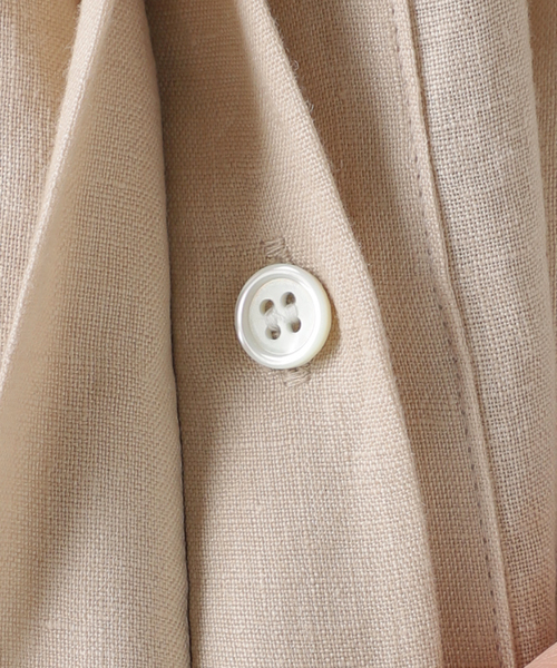 journal standard L'essage（ジャーナルスタンダードレサージュ）の「フレンチリネンギャザーワンピース（ワンピース・レディース・ブラック/ベージュ系その他・FREE）」の4枚目の写真