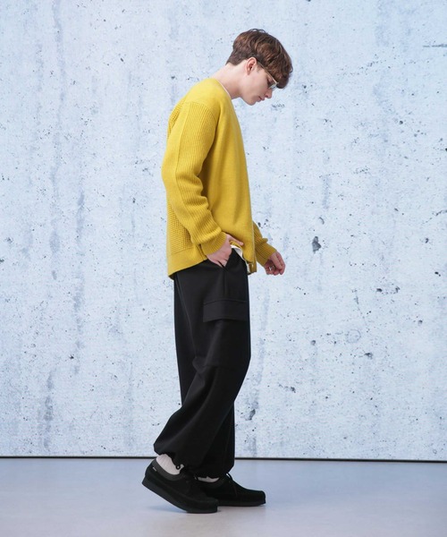 Apo(s)ture(アポスチャー)の「LUCAS-002/杢調ツイルピーチカーゴパンツ(カーゴパンツ・メンズ・ネイビー/モカ/ブラック/グレー・XS/S/M/L/XL)」の12枚目の写真