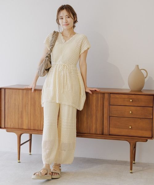 レディースウェア miiicha ANTIQUA GOLF×STCH パンツ レディース 送料無料・7月23日0時～再