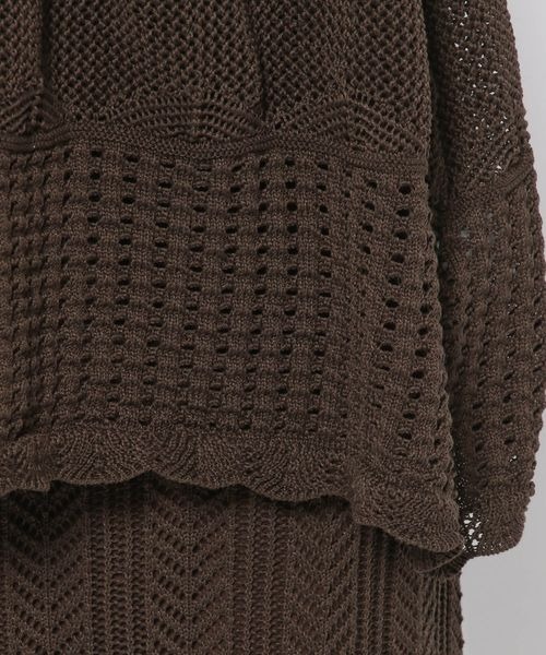 mysty woman（ミスティウーマン）の「スカシアミニットチュニック　121001（ニット/セーター・レディース・オフホワイト/ブラウン/オレンジ・FREE）」の17枚目の写真