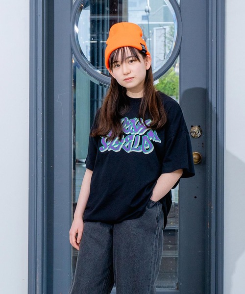 GLAZOS(グラソス)の「【STREET】【防汚加工】クラックグラフィティプリント半袖Tシャツ(Tシャツ/カットソー・キッズ・ブラック/ホワイト・140cm/150cm/160cm/170cm)」の1枚目の写真