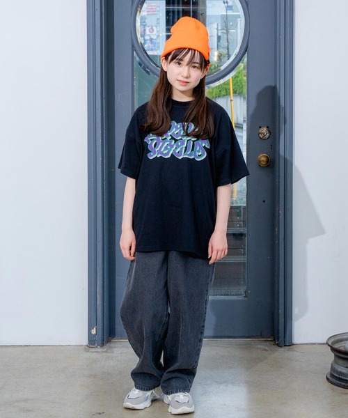 GLAZOS(グラソス)の「【STREET】【防汚加工】クラックグラフィティプリント半袖Tシャツ(Tシャツ/カットソー・キッズ・ブラック/ホワイト・140cm/150cm/160cm/170cm)」の4枚目の写真