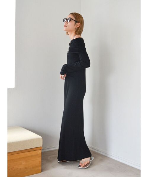 Ungrid（アングリッド）の「オフショルフィットワンピース（ワンピース・レディース・ライトグレー/オレンジ/ブラック・FREE）」の9枚目の写真