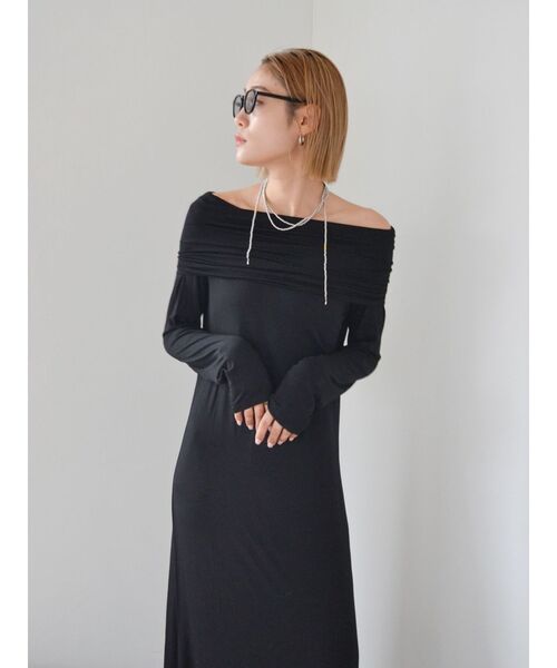 Ungrid（アングリッド）の「オフショルフィットワンピース（ワンピース・レディース・ライトグレー/オレンジ/ブラック・FREE）」の11枚目の写真