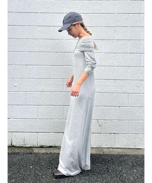 Ungrid（アングリッド）の「オフショルフィットワンピース（ワンピース・レディース・ライトグレー/オレンジ/ブラック・FREE）」の20枚目の写真