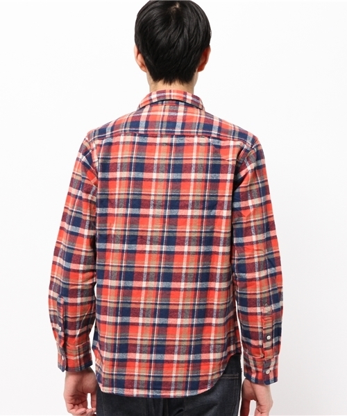 SEVENDAYS=SUNDAY（セブンデイズサンデイ）の「ヘビーネルチェック　長袖レギュラーシャツ（シャツ/ブラウス・メンズ・ブルー/レッド/グリーン・MEDIUM/SMALL/LARGE）」の5枚目の写真