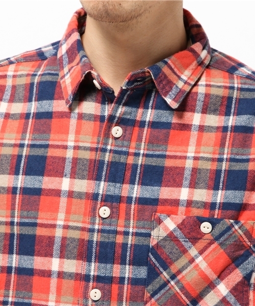 SEVENDAYS=SUNDAY（セブンデイズサンデイ）の「ヘビーネルチェック　長袖レギュラーシャツ（シャツ/ブラウス・メンズ・ブルー/レッド/グリーン・MEDIUM/SMALL/LARGE）」の6枚目の写真