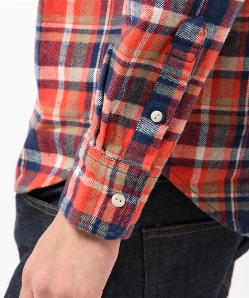 SEVENDAYS=SUNDAY（セブンデイズサンデイ）の「ヘビーネルチェック　長袖レギュラーシャツ（シャツ/ブラウス・メンズ・ブルー/レッド/グリーン・MEDIUM/SMALL/LARGE）」の7枚目の写真