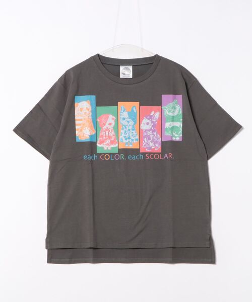 正規店仕入れの ScoLar（スカラー）の「142619：おしゃれを楽しむアニマル柄T トップス