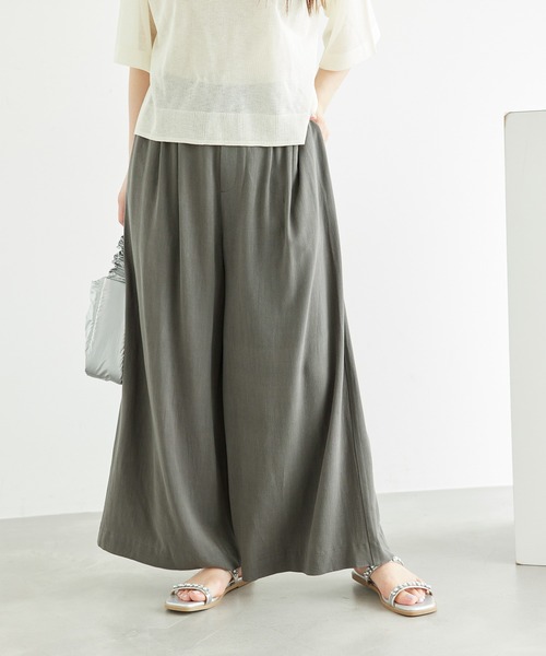 ROPE' PICNIC（ロペピクニック）の「レーヨン麻混イージーワイドパンツ（その他パンツ・レディース・チャコールグレー/ベージュ系その他・36/38/40）」の7枚目の写真
