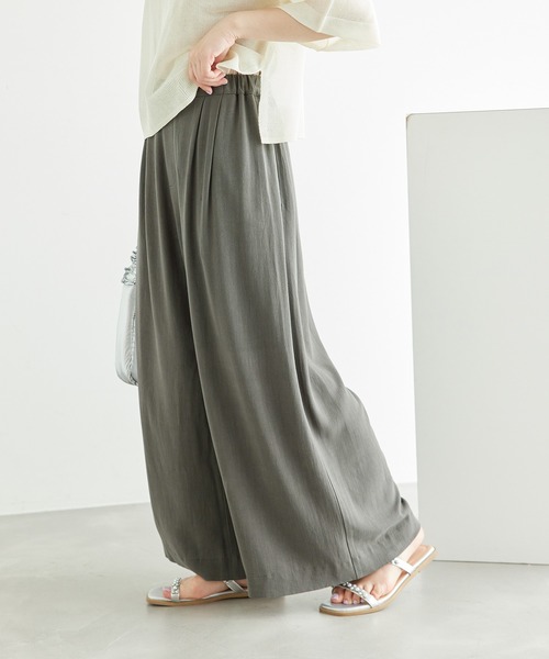 ROPE' PICNIC（ロペピクニック）の「レーヨン麻混イージーワイドパンツ（その他パンツ・レディース・チャコールグレー/ベージュ系その他・36/38/40）」の9枚目の写真