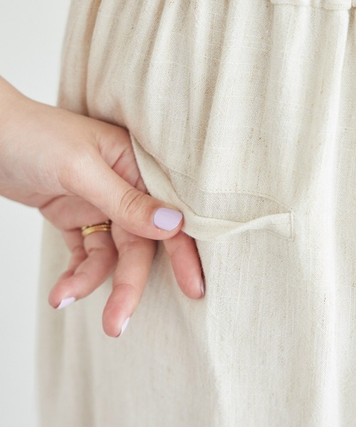 ROPE' PICNIC（ロペピクニック）の「レーヨン麻混イージーワイドパンツ（その他パンツ・レディース・チャコールグレー/ベージュ系その他・36/38/40）」の20枚目の写真