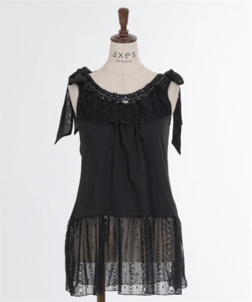 axes femme ビッグリボン BIGリボン タンクトップ axesfemme 大きいリボンタンクトップ新品
