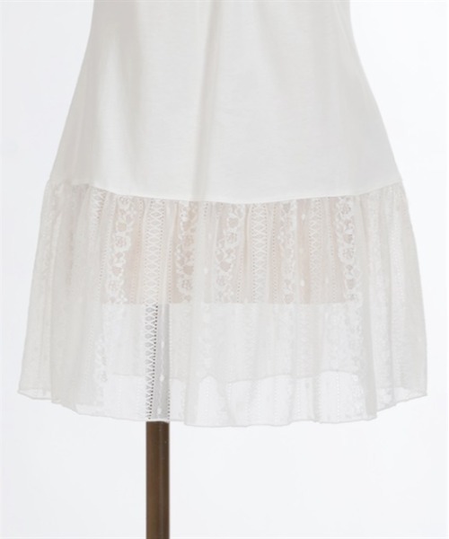 axes femme（アクシーズファム）の「肩リボンロングインナー（タンクトップ・レディース・サックスブルー/ブラック/キナリ・FREE）」の22枚目の写真