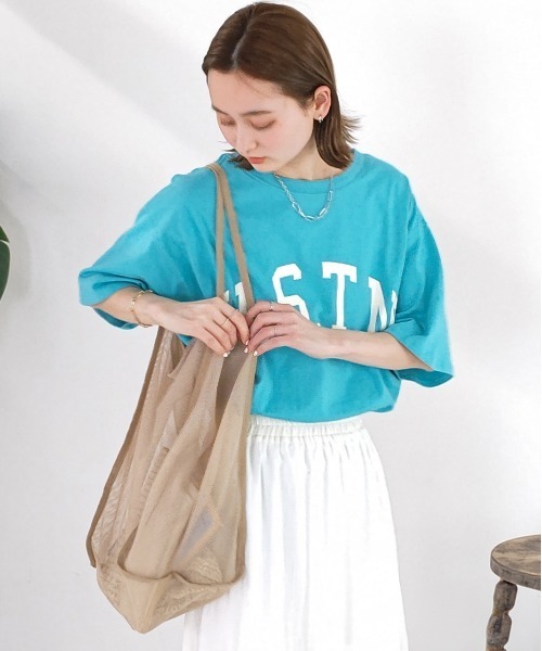 ad thie（アドティエ）の「幅広マチ メッシュマルチバッグ（トートバッグ・レディース・ブラック/ベージュ/イエロー/グリーン・FREE）」の10枚目の写真