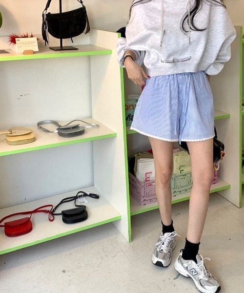 almo（アルモ）の「【LAMPOON】コットンショートパンツ（その他パンツ・レディース・ブルー/ホワイト・FREE）」の17枚目の写真