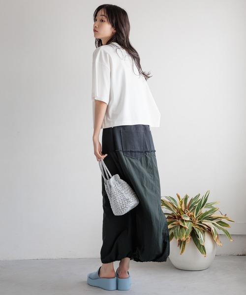 LOWRYS FARM（ローリーズファーム）の「メッセージショートＴＳＳ 125043（Tシャツ/カットソー・レディース・チャコールグレー/オフホワイト/アイボリー・FREE）」の5枚目の写真