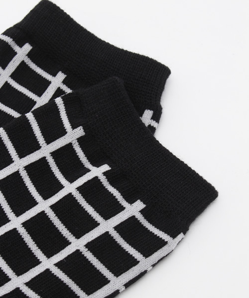 WEGO（ウィゴー）の「WEGO/グリッドソックス（ソックス/靴下・レディース・ホワイト/ブラック・FREE）」の4枚目の写真