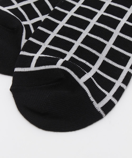 WEGO（ウィゴー）の「WEGO/グリッドソックス（ソックス/靴下・レディース・ホワイト/ブラック・FREE）」の5枚目の写真
