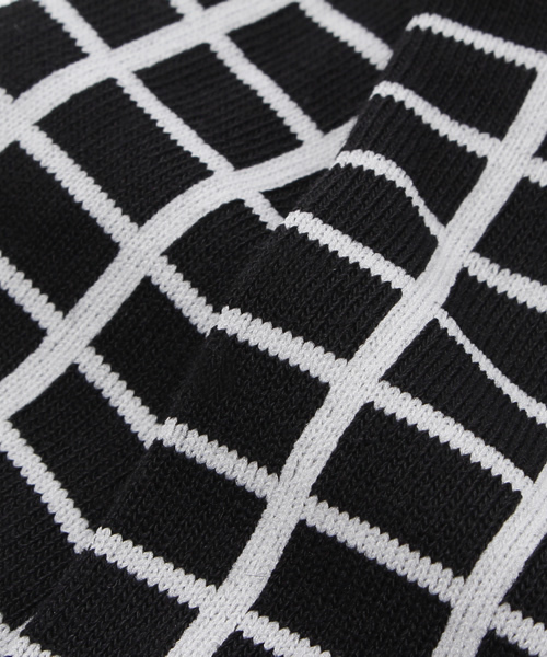 WEGO（ウィゴー）の「WEGO/グリッドソックス（ソックス/靴下・レディース・ホワイト/ブラック・FREE）」の3枚目の写真