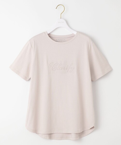 ANY SIS(エニィスィス)の「エンボスロゴ Tシャツ(Tシャツ/カットソー・レディース・ライトグレー系/ダークブラウン系/アイボリー系/ネイビー系・2)」の5枚目の写真
