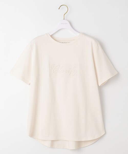 ANY SIS(エニィスィス)の「エンボスロゴ Tシャツ(Tシャツ/カットソー・レディース・ライトグレー系/ダークブラウン系/アイボリー系/ネイビー系・2)」の6枚目の写真