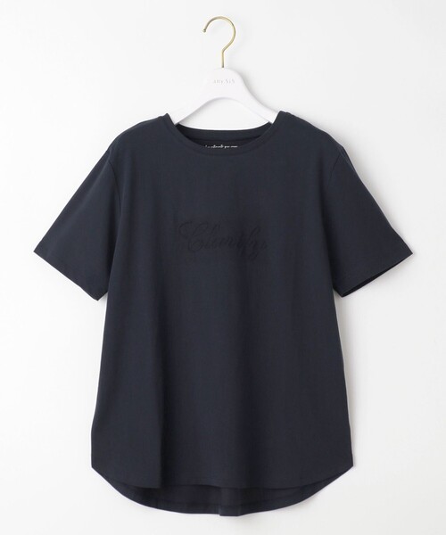 ANY SIS(エニィスィス)の「エンボスロゴ Tシャツ(Tシャツ/カットソー・レディース・ライトグレー系/ダークブラウン系/アイボリー系/ネイビー系・2)」の7枚目の写真