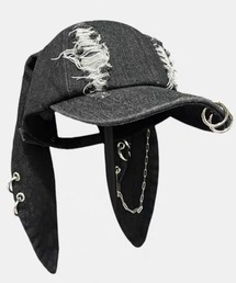 NOVESSEL（ノベセル）の「A'GEM/9 × .kom『NOVESSEL/ノベセル』耳付きダメージCAP（キャップ）」