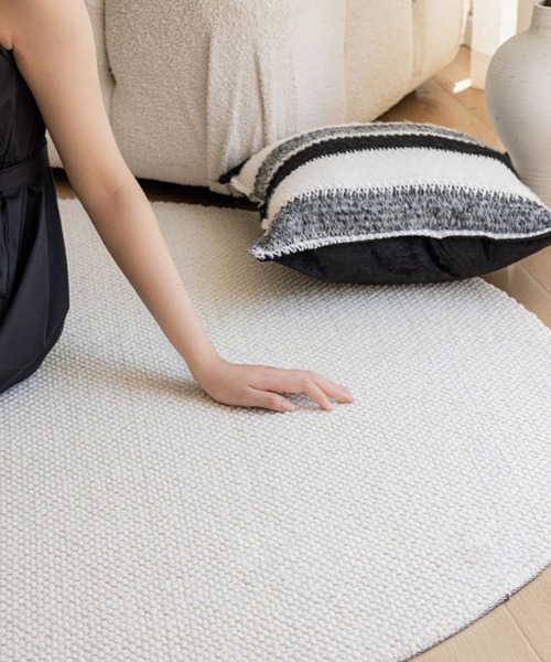 ウール混　サークルマット