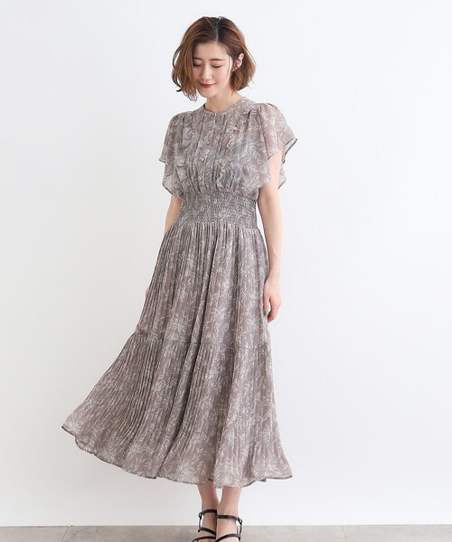 grove（グローブ）の「◆ジョーゼットプリントワンピース（ワンピース・レディース・サックスブルー系/ベージュ系/ブラック系その他/ネイビー・02/03/01/05/04）」の22枚目の写真