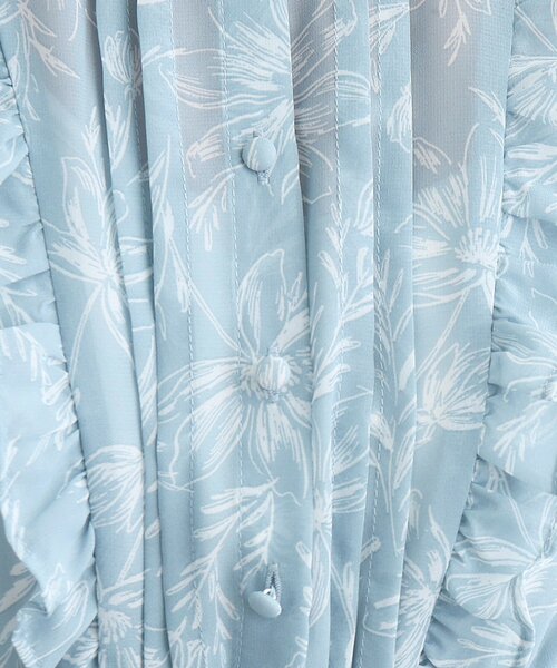 grove（グローブ）の「◆ジョーゼットプリントワンピース（ワンピース・レディース・サックスブルー系/ベージュ系/ブラック系その他/ネイビー・02/03/01/05/04）」の7枚目の写真