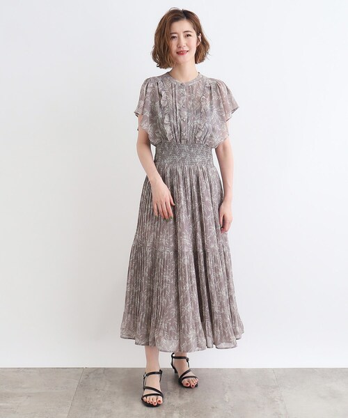 【SALE】 ♡ワンピ ジョーゼットプリントワンピース(ワンピース)|grove