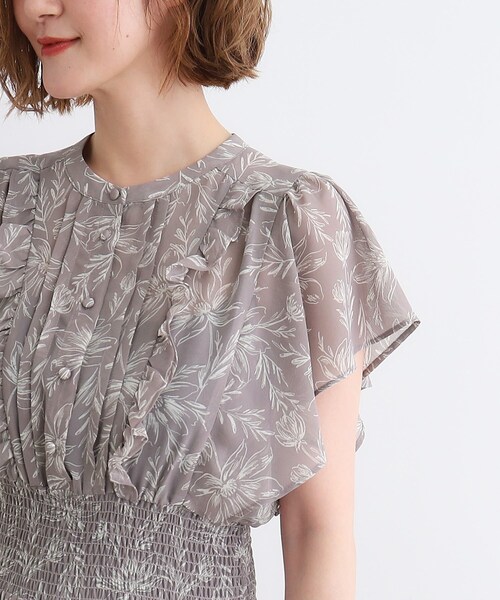 【SALE】 ♡ワンピ ジョーゼットプリントワンピース（ワンピース）｜grove