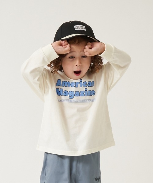 b・ROOM(ビールーム)の「【型崩れしないやわらかコットン】選べる8パターンアソート長袖Tシャツ(Tシャツ/カットソー・キッズ・パープル/チャコール/マスタード/モカ/ブルーグリーン/ネイビー/アイボリー/オレンジ・110cm/140cm/150cm/130cm/100cm/120cm)」の4枚目の写真