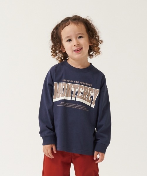 b・ROOM(ビールーム)の「【型崩れしないやわらかコットン】選べる8パターンアソート長袖Tシャツ(Tシャツ/カットソー・キッズ・パープル/チャコール/マスタード/モカ/ブルーグリーン/ネイビー/アイボリー/オレンジ・110cm/140cm/150cm/130cm/100cm/120cm)」の5枚目の写真