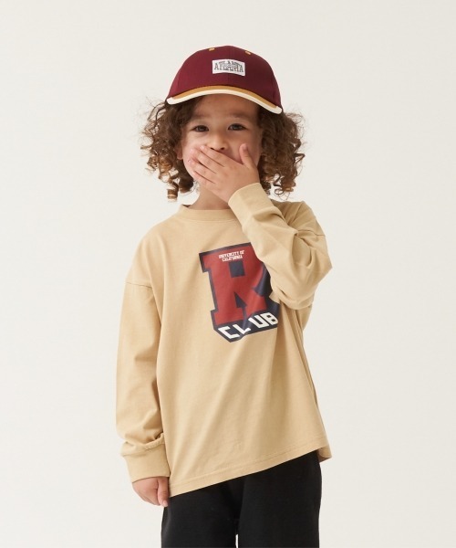 b・ROOM(ビールーム)の「【型崩れしないやわらかコットン】選べる8パターンアソート長袖Tシャツ(Tシャツ/カットソー・キッズ・パープル/チャコール/マスタード/モカ/ブルーグリーン/ネイビー/アイボリー/オレンジ・110cm/140cm/150cm/130cm/100cm/120cm)」の7枚目の写真