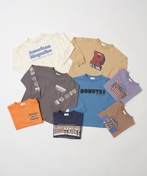 b・ROOM(ビールーム)の「【型崩れしないやわらかコットン】選べる8パターンアソート長袖Tシャツ(Tシャツ/カットソー・キッズ・パープル/チャコール/マスタード/モカ/ブルーグリーン/ネイビー/アイボリー/オレンジ・110cm/140cm/150cm/130cm/100cm/120cm)」の18枚目の写真