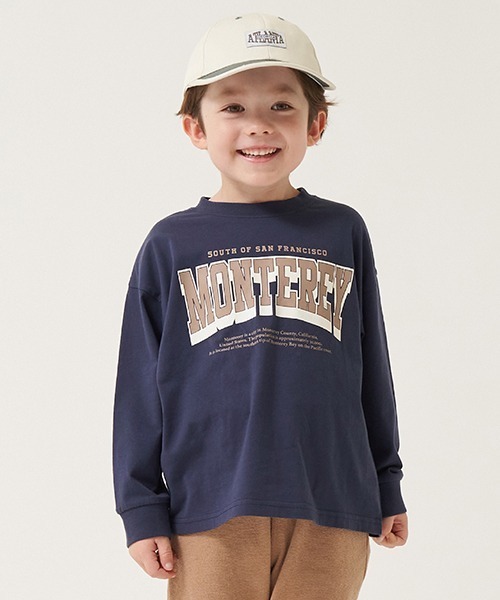 b・ROOM(ビールーム)の「【型崩れしないやわらかコットン】選べる8パターンアソート長袖Tシャツ(Tシャツ/カットソー・キッズ・パープル/チャコール/マスタード/モカ/ブルーグリーン/ネイビー/アイボリー/オレンジ・110cm/140cm/150cm/130cm/100cm/120cm)」の10枚目の写真