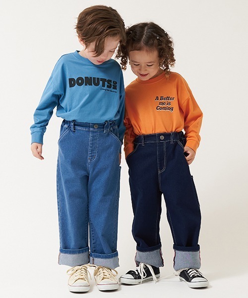 b・ROOM(ビールーム)の「【型崩れしないやわらかコットン】選べる8パターンアソート長袖Tシャツ(Tシャツ/カットソー・キッズ・パープル/チャコール/マスタード/モカ/ブルーグリーン/ネイビー/アイボリー/オレンジ・110cm/140cm/150cm/130cm/100cm/120cm)」の16枚目の写真