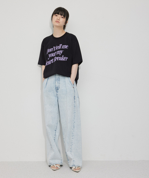 ADAM ET ROPE'（アダムエロペ）の「【KNOWHOW jewelry for ADAM ET ROPE'】別注発泡プリントTシャツ（Tシャツ/カットソー・レディース・ホワイト/ブラック・FREE）」の5枚目の写真