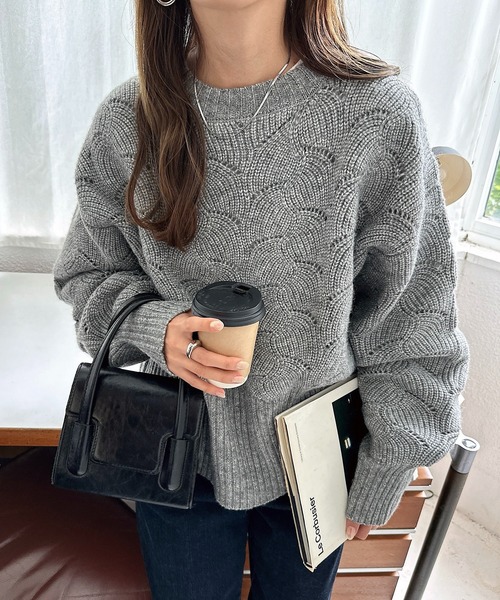 19ss UNDERCOVER クリィミーマミ ネガ ポジ 長袖ニットセーター 袖