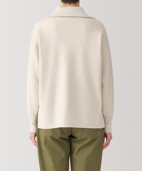 無印良品(ムジルシリョウヒン)の「婦人 洗えるミラノリブ編みハーフジップセーター(ニット/セーター・レディース・ブラック/サックスブルー/ホワイト系/オフホワイト/ネイビー系/ダークグレー・S/M/L/XL)」の9枚目の写真