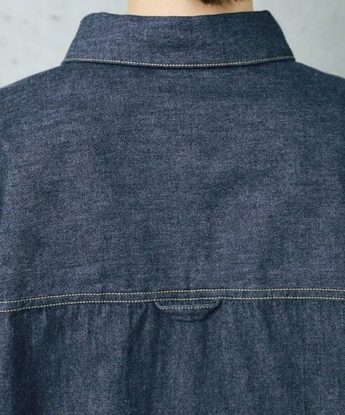 PAR ICI（パーリッシィ）の「ライトオンスデニム ワークシャツ（シャツ/ブラウス・レディース・ブルー/ネイビー・FREE）」の6枚目の写真