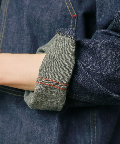 PAR ICI（パーリッシィ）の「ライトオンスデニム ワークシャツ（シャツ/ブラウス・レディース・ブルー/ネイビー・FREE）」の11枚目の写真