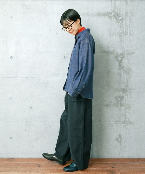 PAR ICI（パーリッシィ）の「ライトオンスデニム ワークシャツ（シャツ/ブラウス・レディース・ブルー/ネイビー・FREE）」の21枚目の写真