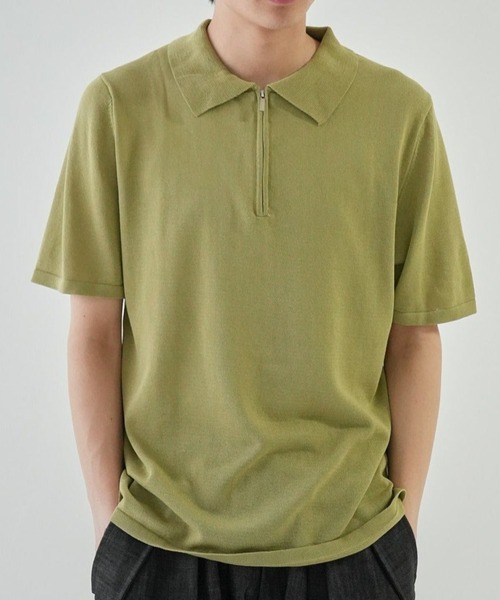 イッセイミヤケ　オリーブグリーン ポロシャツ 半袖　プリーツ イッセイミヤケ オリーブグリーン ポロシャツ 半袖 プリーツ イッセイ